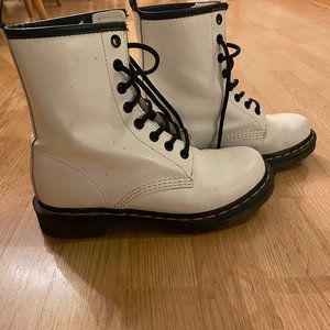 Dr. Martins white boots